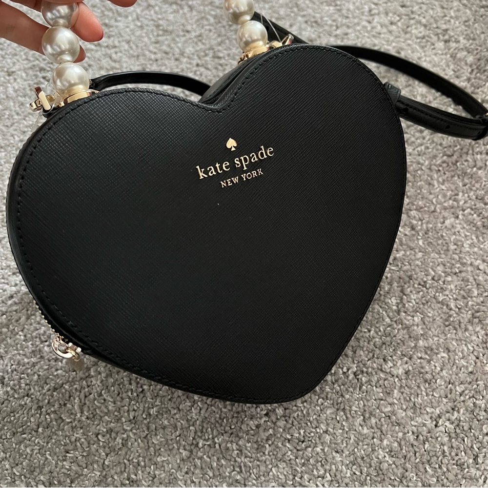 Kate Spade Love Shack heart bag crossbody with pearl handle NWT - Picture 5 of 8